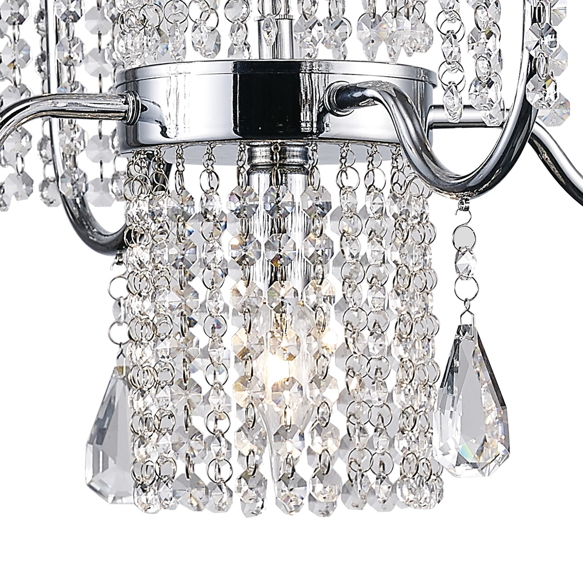 Emily Crystal Ceiling Lights Diyas Multi Arm Crystal Fittings